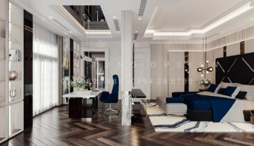 Tầng 2 Biệt Thự Anh Hòa House – Không Gian Riêng Tư Phòng Ngủ | Nội Thất Xuân Tùng