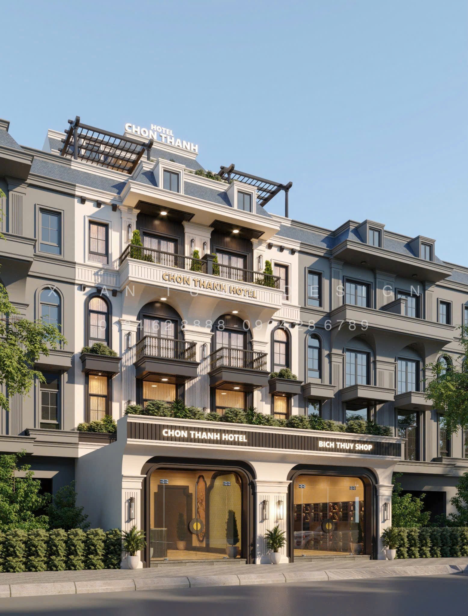 Khách Sạn 3 Sao Phong Cách Indochine | Nội Thất Xuân Tùng