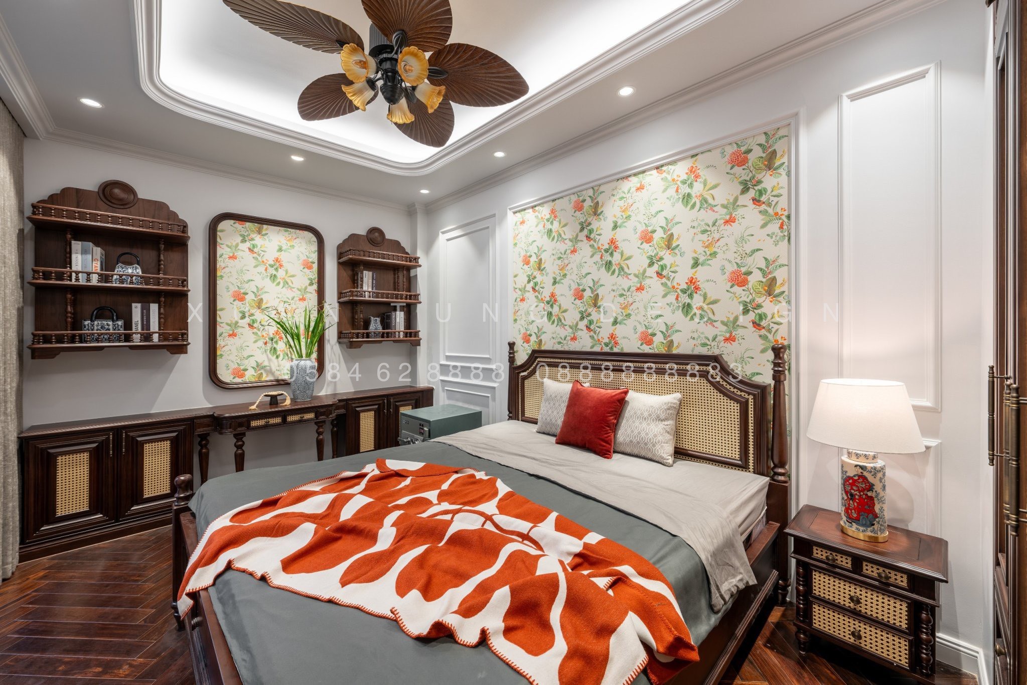 Phòng Ngủ 1 Indochine Ấm Cúng | Nội Thất Xuân Tùng