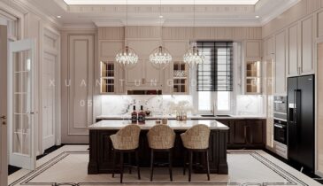 Tầng 1 Biệt Thự Anh Hòa House – Không Gian Sang Trọng & Tinh Tế | Nội Thất Xuân Tùng