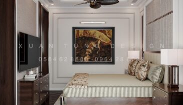 Tầng 2 Biệt Thự Anh Hòa House – Không Gian Riêng Tư Phòng Ngủ | Nội Thất Xuân Tùng