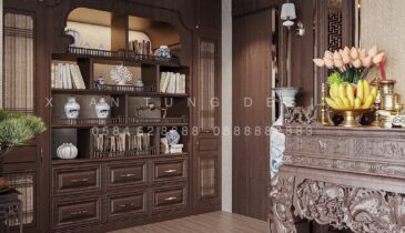 Phòng Thờ Villa – Không Gian Trang Nghiêm & Thanh Tịnh | Nội Thất Xuân Tùng