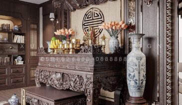 Phòng Thờ Villa – Không Gian Trang Nghiêm & Thanh Tịnh | Nội Thất Xuân Tùng